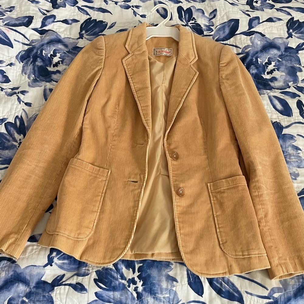 Yellow corduroy blazer